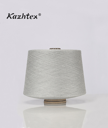 銀裟江蘇面料用抗菌除臭銀纖維紗定制32S淺灰色