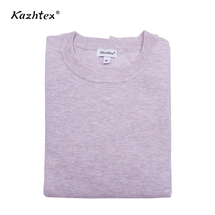 春秋新款女士銀纖維抗菌針織衫粉色顯白套頭圓領(lǐng)舒適親膚